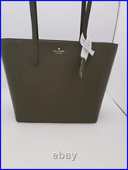 Kate Spade Dana Saffiano PVC Tote laptop Large Bag Enchanted Green KB617 $359