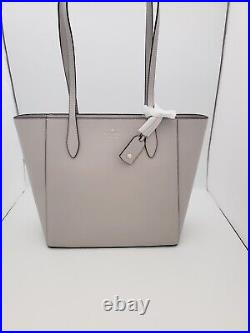 Kate Spade Dana Saffiano PVC Tote laptop Large Bag Platinum Gray KB617 $359