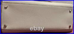 Kate Spade Gray White & Black Colorblock Leather Laptop Bag NEW