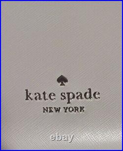 Kate Spade Gray White & Black Colorblock Leather Laptop Bag NEW