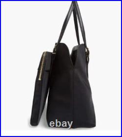 Kate Spade Large Laptop Tote Womens Black Nylon Leather Work Marybeth