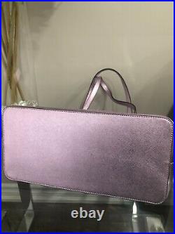 Kate Spade Large Lola Glitter Tote laptop Bag Rose Pink sparkle Holiday handbag