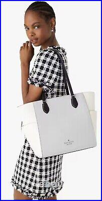 Kate Spade New York Madison Laptop Tote Shoulder Bag In Platinum Gray