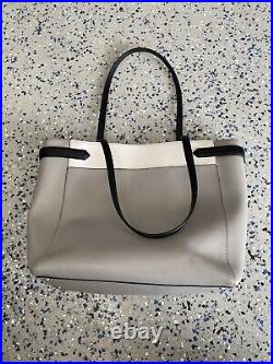 Kate Spade New York Staci Leather Laptop Tote Bag Large Nimbus Gray Zip Wallet