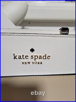 Kate Spade New York Staci Saffiano Leather Laptop Tote Shoulder Bag Color Block