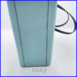 Kate Spade Staci Colorblock Saffiano Leather Laptop Tote Handbag Purse LightBlue