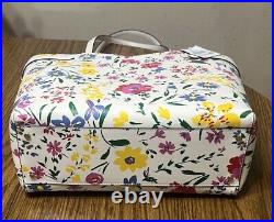 Kate Spade Staci Laptop Tote Shoulder Bag Garden Bouquet Floral Cream Multi