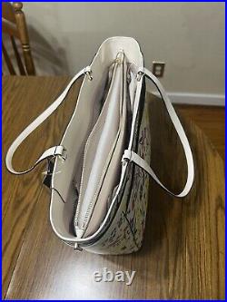 Kate Spade Staci Laptop Tote Shoulder Bag Garden Bouquet Floral Cream Multi