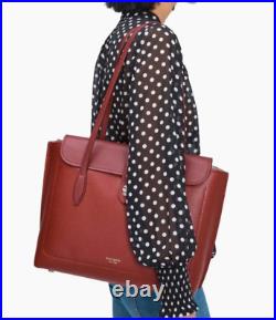 Kate Spade Tote Work Womens Large Red Leather Essential Turnlock Laptop Bag