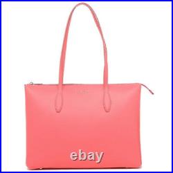 Kate Spade Women's All day Zip-Top Large Leather Laptop Work Tote Bag, Pink