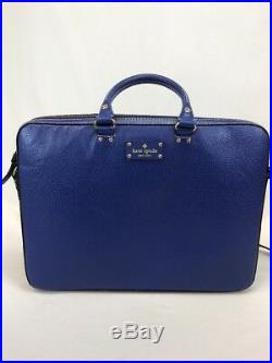 Kate Spade Women's Blue 100% Leather Wellesley Tanner Crossbody Laptop Bag