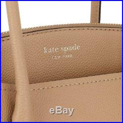 Kate Spade Women's Margaux Leather Beige Work Tote Shoulder Bag, 13in Laptop