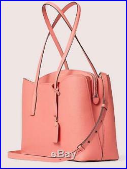 Kate Spade Women's Margaux Leather Work Tote Laptop Shoulder Bag, Pink