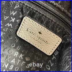 Kate Spade XL Tote Bag Purse 57710 Black Tan Leather & Pineapple Skinny Scarf