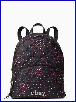 Kate Spade karissa large backpack nylon quilted black gym laptop bag