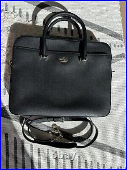 Kate spade Black Leather Laptop Computer Bag Briefcase