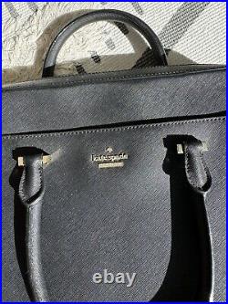 Kate spade Black Leather Laptop Computer Bag Briefcase