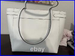 Kate spade White laptop bag women leather With Matching Wallet