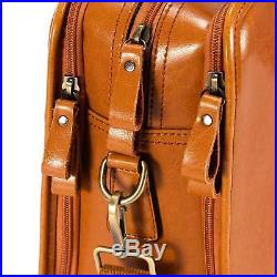 Kattee Suitcase Vintage Leather for Woman Bag Shoulder Messenger for Laptop