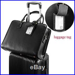 Kattee Women's Leather Briefcase Satchel Handbag 14 Laptop Tote Bag Black Bags