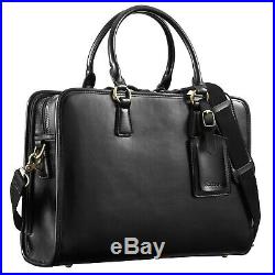 Kattee Womens Leather Briefcase, 14'' Laptop Bag Work Handbag with 3 Compartments