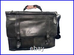 Kenneth Cole Messengar Bag Leather Laptop Vintage Travel Bag New York