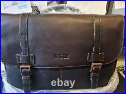 Kenneth Cole leather laptop travel bag brown NWT show buisness