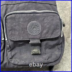 Kipling Large Laptop Tote Bag Duffle Cargo Navy Blue Mommy Weekender Travel