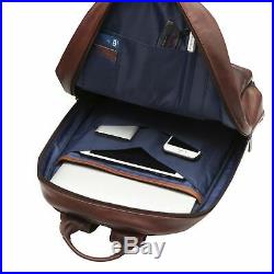 Knomo Barbican Albion 15 Backpack Leather Brown Rucksack Laptop large bag New