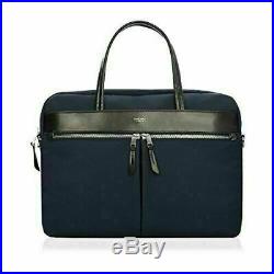 Knomo Hanover Mayfair 14 laptop Messenger Bag Briefcase Womens Blue slim New