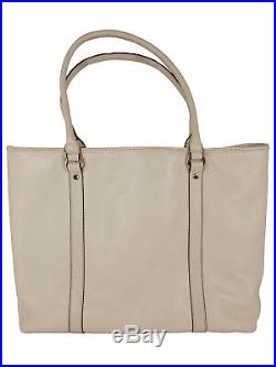 Knomo Womens Berkeley Collection Sulina Leather Laptop Tote Bag, Ivory