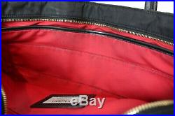 Knomo Womens Laptop Shoulder Bag Nylon Business Tote Black Gold-tone Hardware