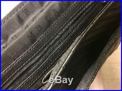 L. A. M. B. Black Quilted Leather Womens Shoulder Bag Executive Laptop Bag