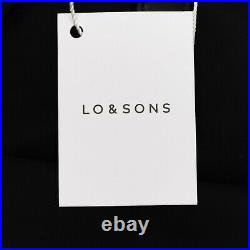 LO & SONS The O. G. 2 Medium Black Silver Lavender PERFECT Travel Laptop Tote Bag