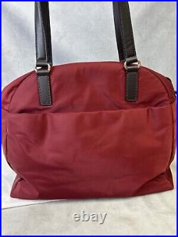 LO & SONS The OG Large Women's Laptop Travel Bag Maroon Long Strap Tote Purse