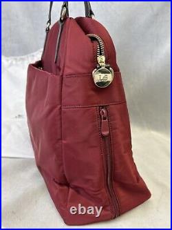 LO & SONS The OG Large Women's Laptop Travel Bag Maroon Long Strap Tote Purse