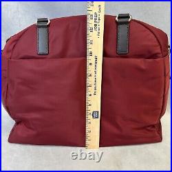 LO & SONS The OG Large Women's Laptop Travel Bag Maroon Long Strap Tote Purse