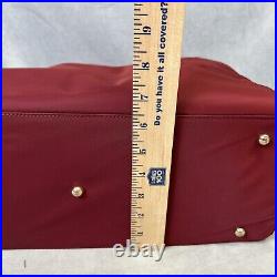 LO & SONS The OG Large Women's Laptop Travel Bag Maroon Long Strap Tote Purse