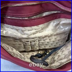 LO & SONS The OG Large Women's Laptop Travel Bag Maroon Long Strap Tote Purse