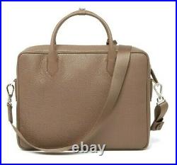 LONGCHAMP Top Handle Leather Briefcase Document Holder Laptop Tote Bag in Taupe