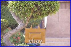 Ladies Leather Laptop Bag Large Tote Bag with Outside Pocket Classic Women Bag