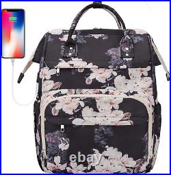 Laptop Backpack Women 17 Inch Laptop Bag for Work Travel Nurse Teacher, Bl