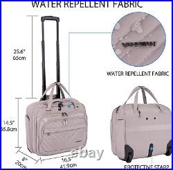Laptop Bag Women with Wheels, 15.6 Inch Rolling Briefcase for Women, Water Repel
