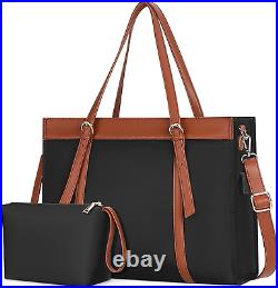 Laptop Bag for Women 15.6 Inch Laptop Tote Bag Teacher Office Shoulder 2PCS Grey