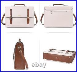 Laptop Bag for Women 15.6 Inch PU Leather Briefcase Large Computer Satchel Bag W