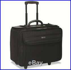 Laptop Rolling Suitcase Airport Bag Professional Men Women Commuter Zip Document