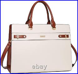 Laptop Tote Bag for Women, 15.6 Inch Shoulder Tote Bag Leather Briefcase for Wom