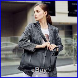 Laptop Totes for Women Genuine Leather Briefcase Large Ladies Shoulder Bag Wo