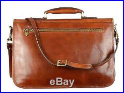 Lawyer Laptop Attache Case Mens Messenger Bag Leather Womens Briefcase / Wallet