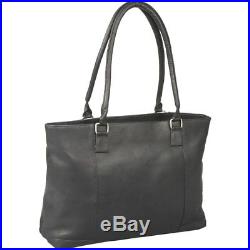 Le Donne Womens Leather Laptop Tote Bag, Computer Business Handbag